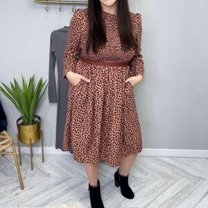 Orange Creek Women's Midi Dress - Pink and Black